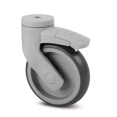 Roue pivotante avec frein pour échelle