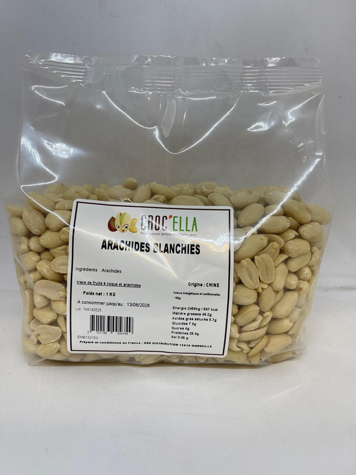 Arachide blanche, sac de 1kg