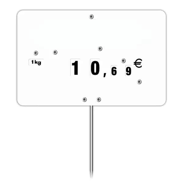 10 étiquettes blanche n°3 contact à roues et à pique