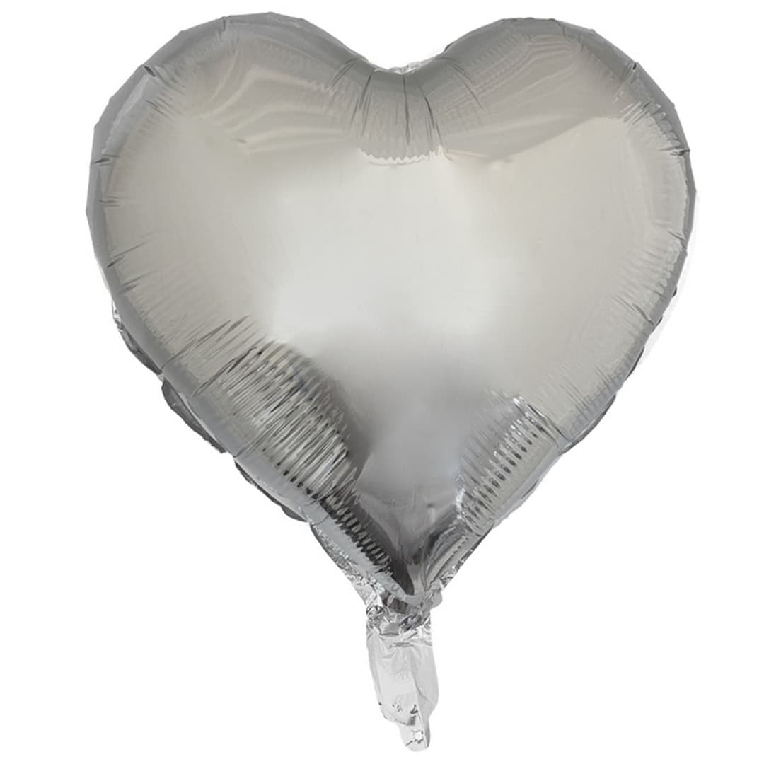 Ballon aluminium cœur - argent