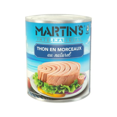 Thon au naturel en morceaux boite 4/4 800g x 12