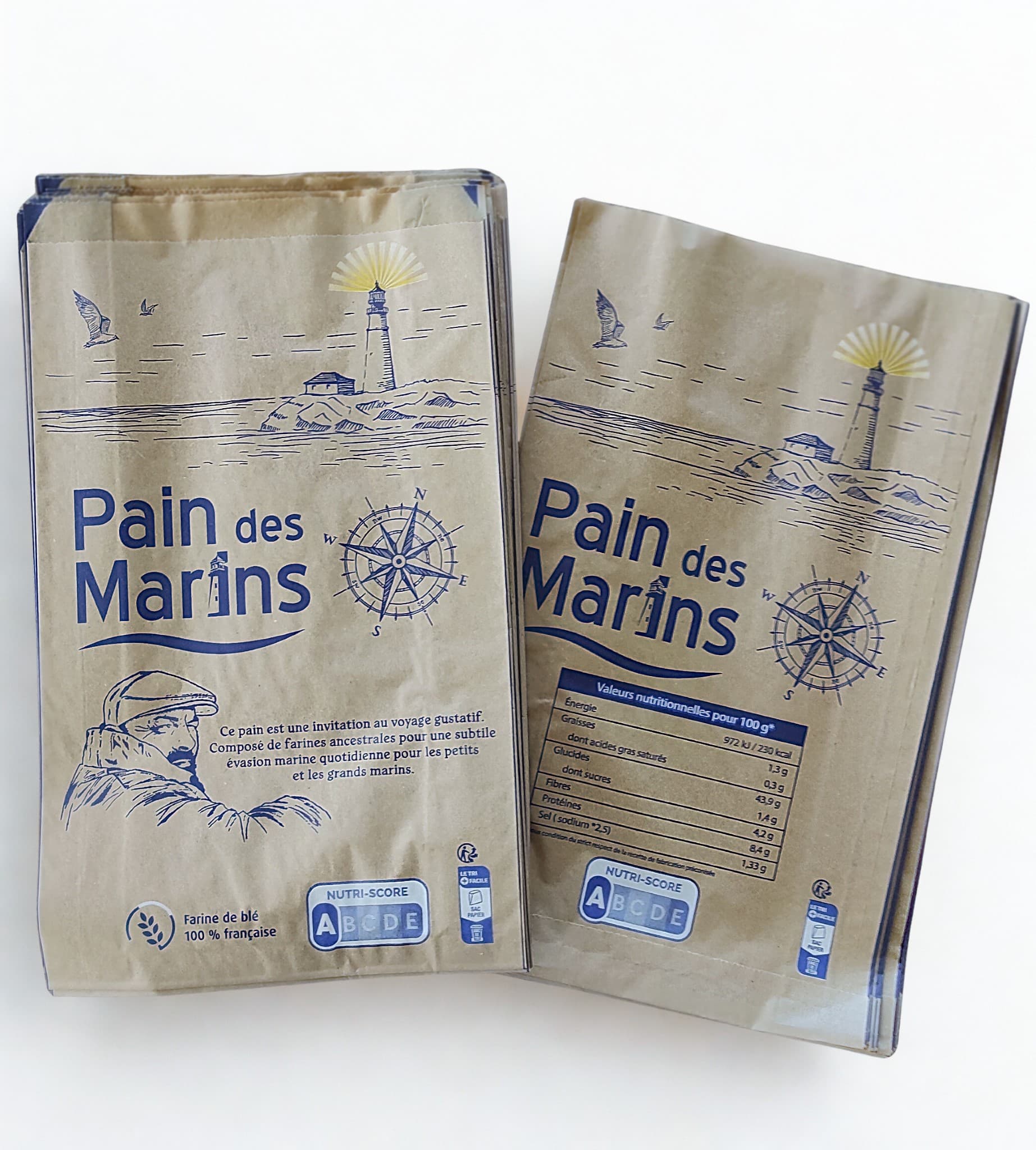 Sac pain pain des marins papier kraft marron ws 210x80x340mm, 600 pcs