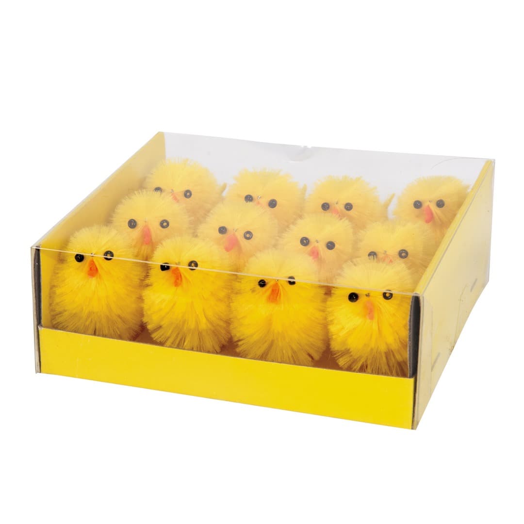 Mini poussins décoratifs - lot de 12