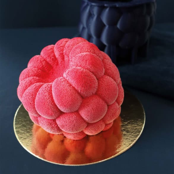 Moule silicone trompe l'œil cake/entremets - framboise xxl