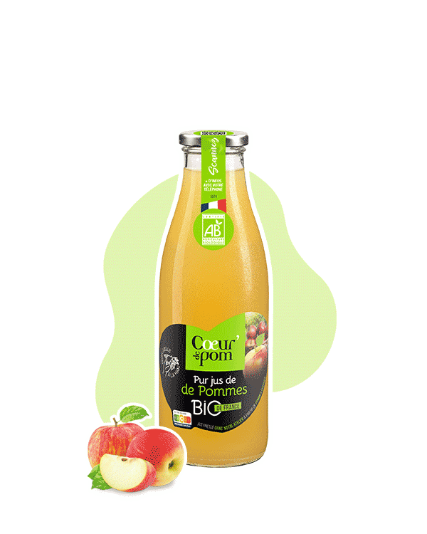 Pur jus de pommes bio - en carton de 6 bouteilles 75cl