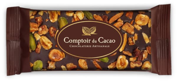 Mini-tablette snack fruits secs noir 40g x15