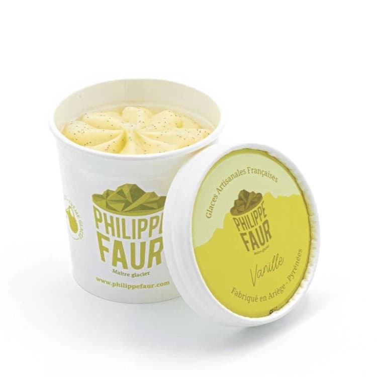 Crème glacée vanille bourbon 100 ml par lot de  9