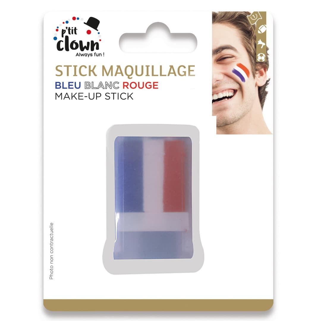Stick maquillage - bleu, blanc, rouge