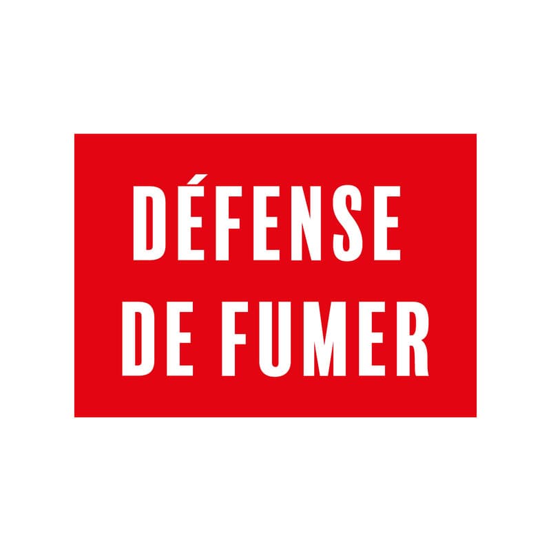 Panneau pvc "défense de fumer" format a3