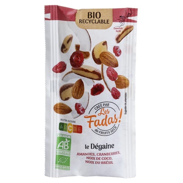 Mix le dégaine bio - amandes, cranberries, noix de coco et noix du brésil - lot de 48