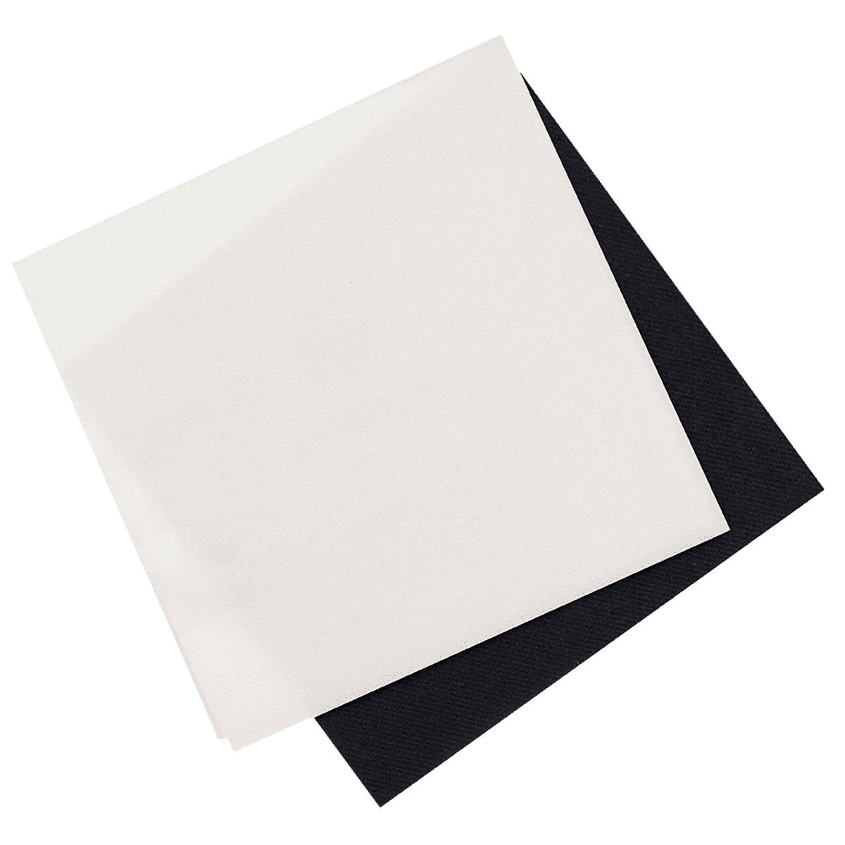 Serviette noire double point 200x200 mm - par 2400 pièces