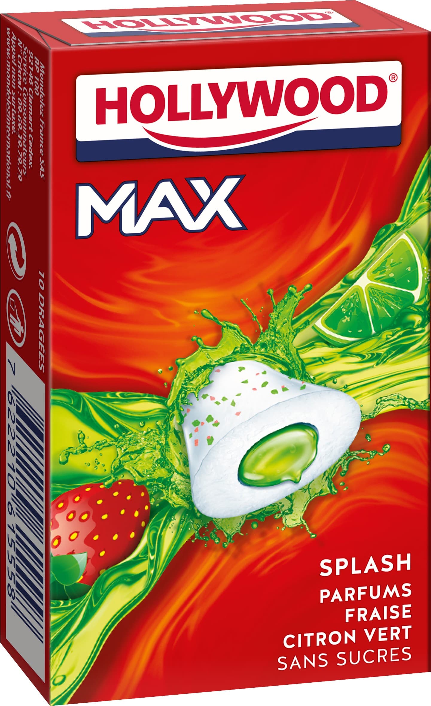 Hollywood max fraise citron vert – boîte de 16