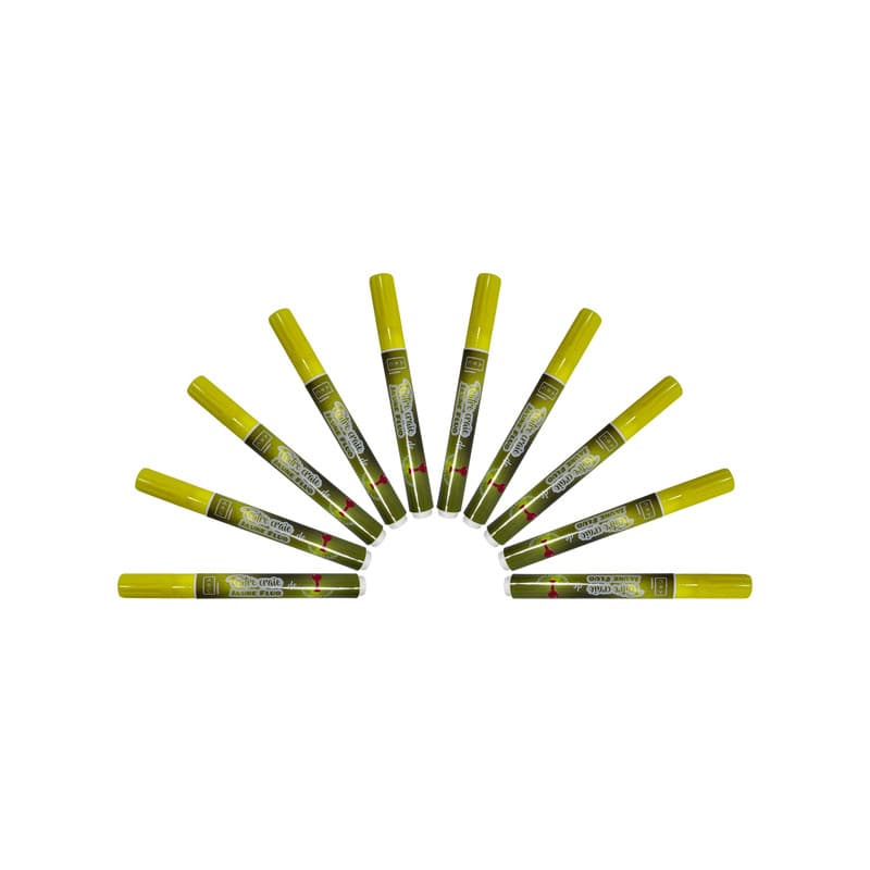 Feutre craie jaune fluo pointe biseautée 4-6 mm - lot de 10
