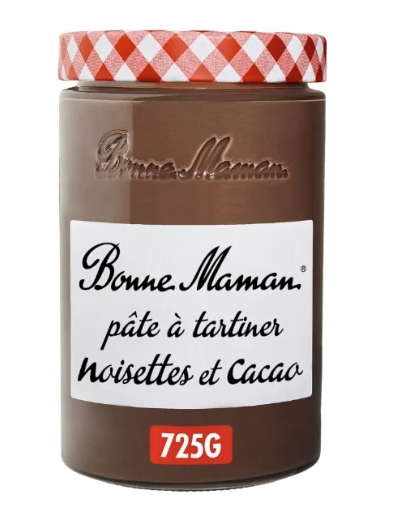 Pâte à tartiner bonne maman 725g – noisette & cacao – grand format