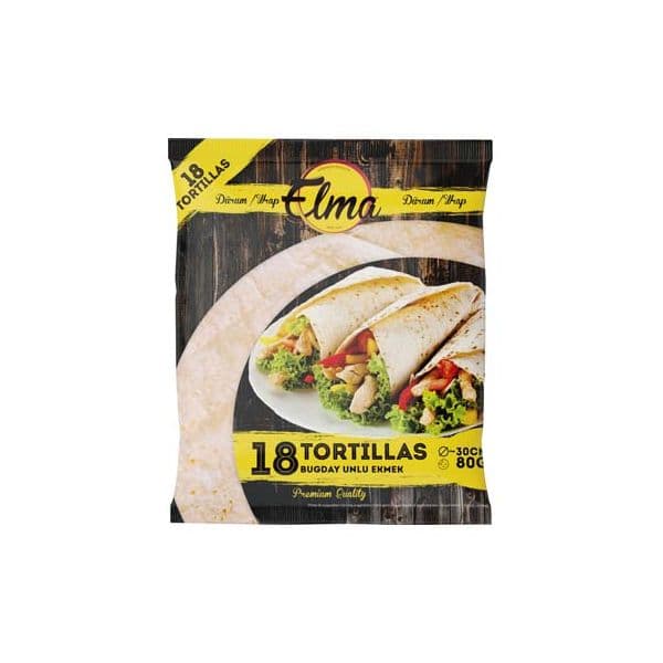 Elma - tortillas de ble 30cm 80g 18p x6