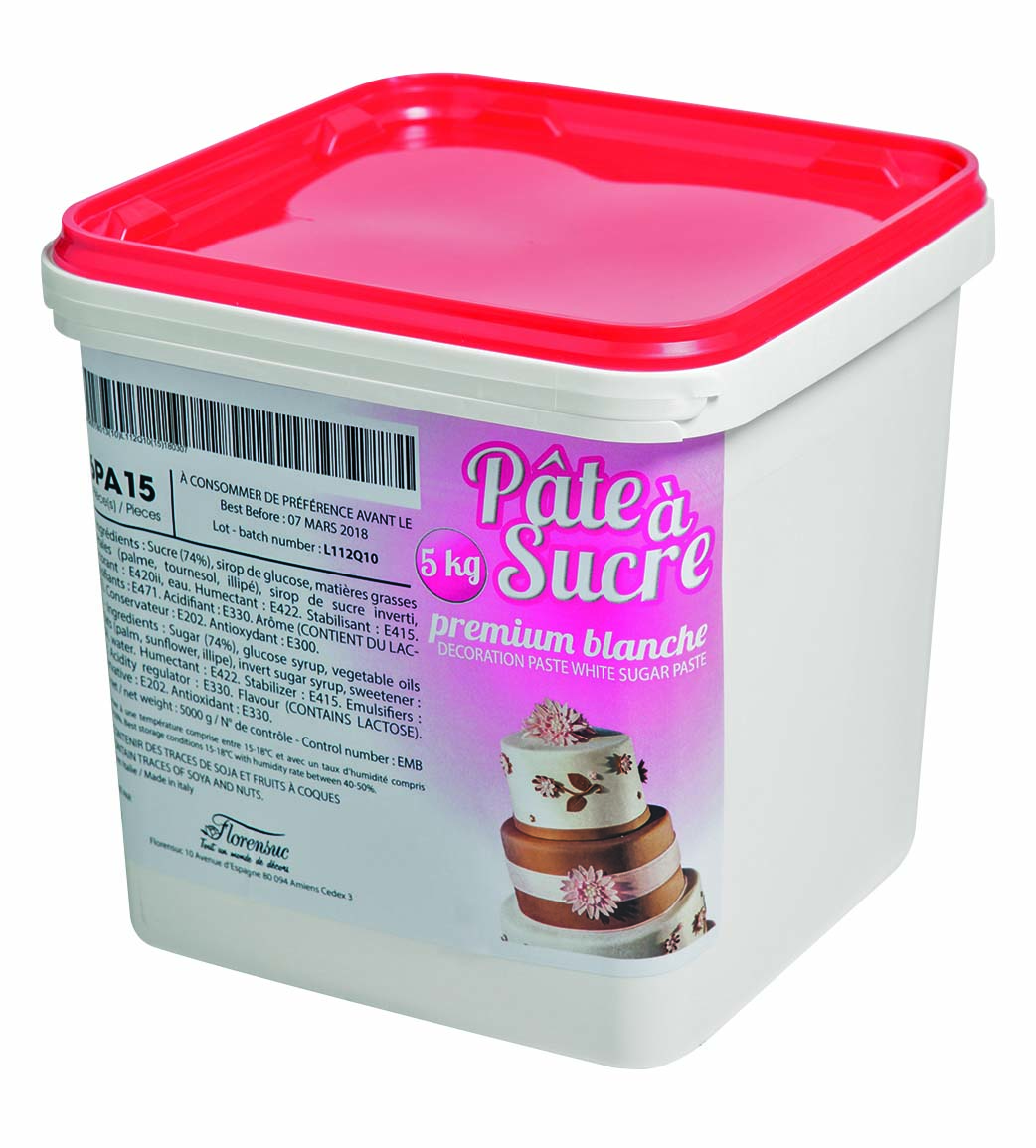 Pate a sucre premium blanche - seau 5 kg