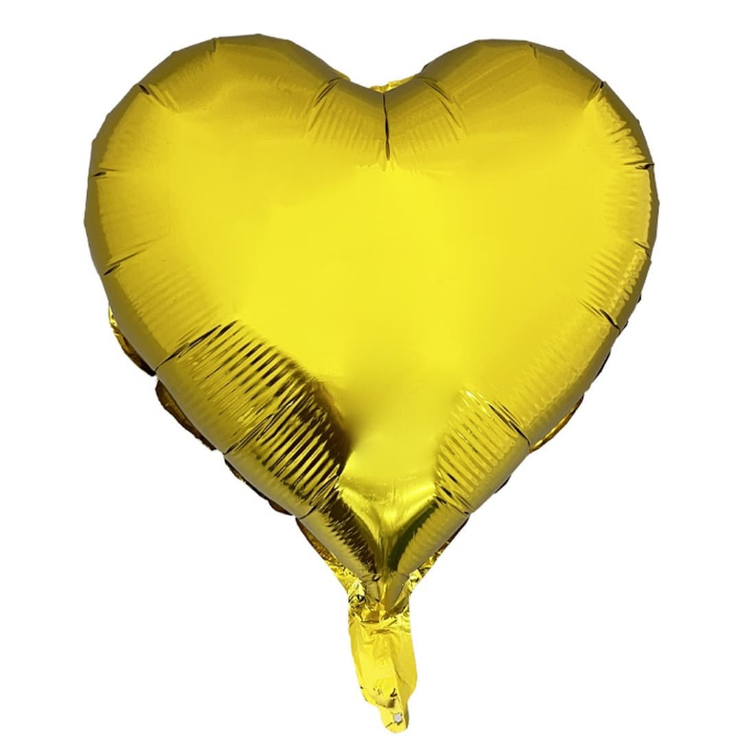 Ballon aluminium cœur - or