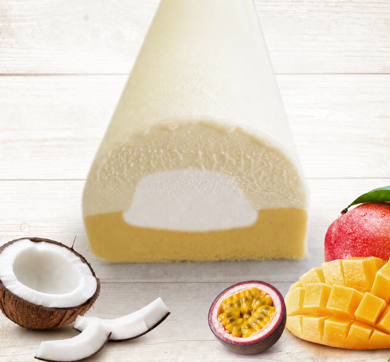 Gouttière buche glacée à décorer TAHÏTI 2.1l - lot de 2