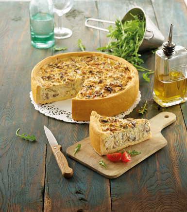 Tarte poulet champignons