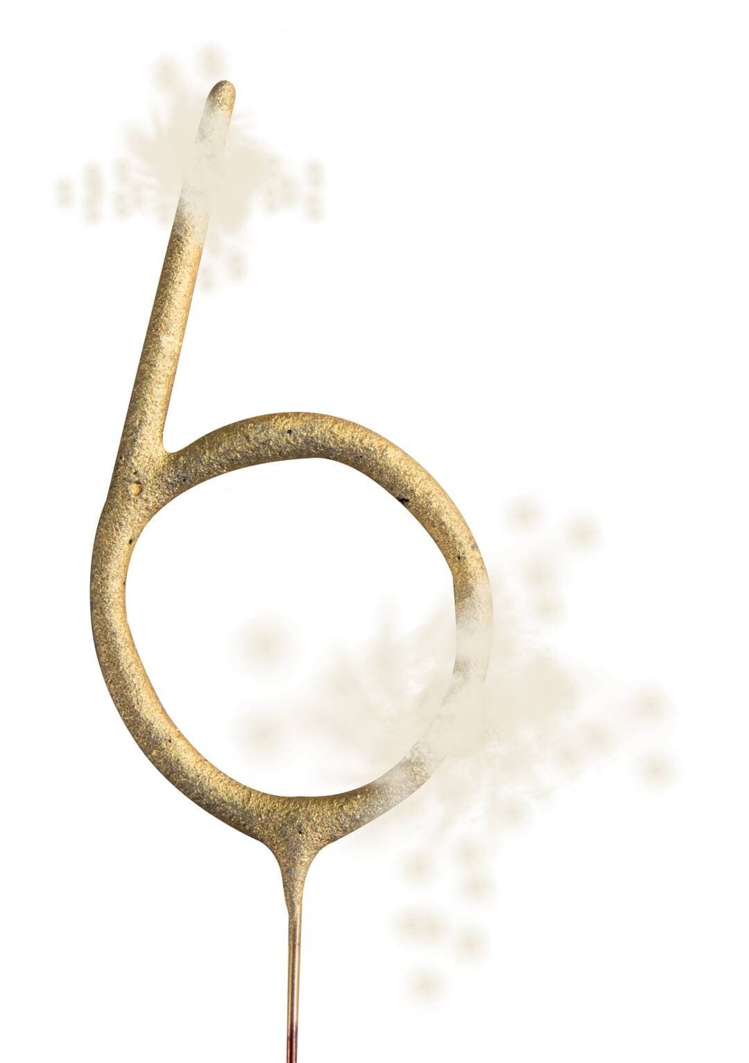 Cierge magique - f1 - vendu par 12 - chiffre 6