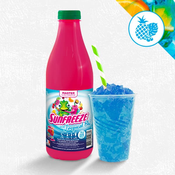 Sirop ultra-concentré pour granité, master - tropical blu - lot de 6