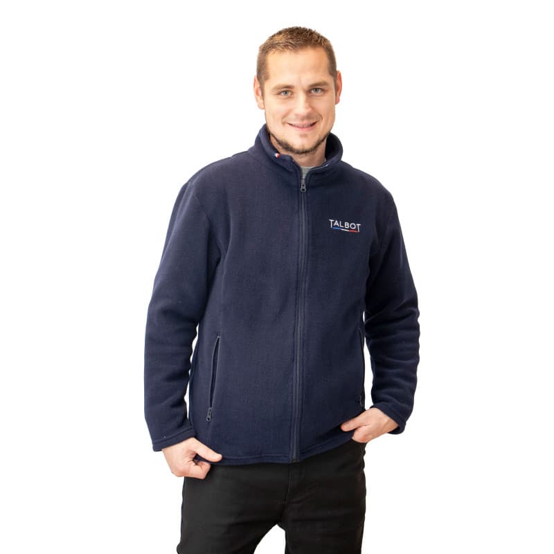 Polaire manches longues |homme | marine | m | fabriqué en france !
