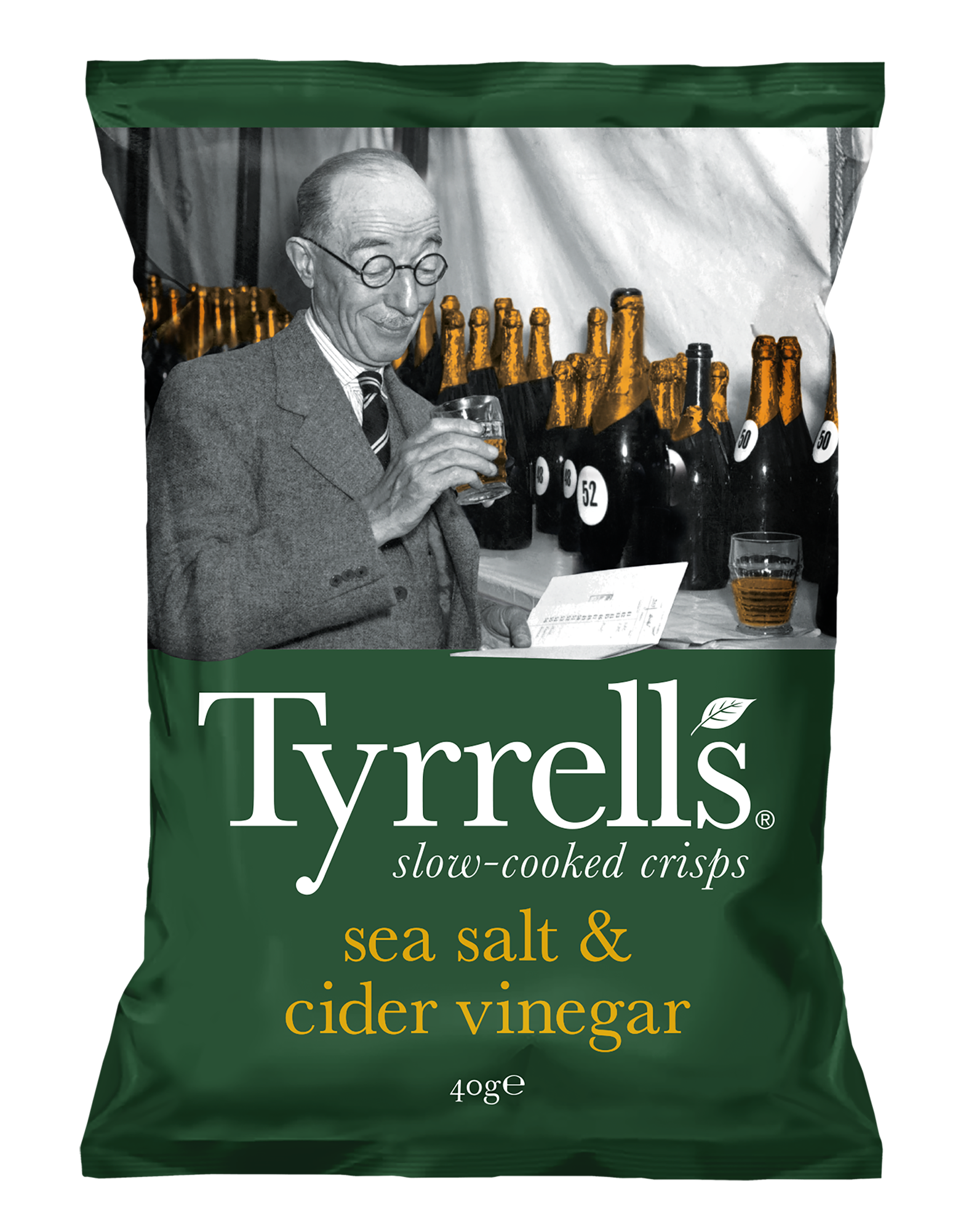 Chips sel de mer et vinaigre de cidre, 40g, carton 18 paquets