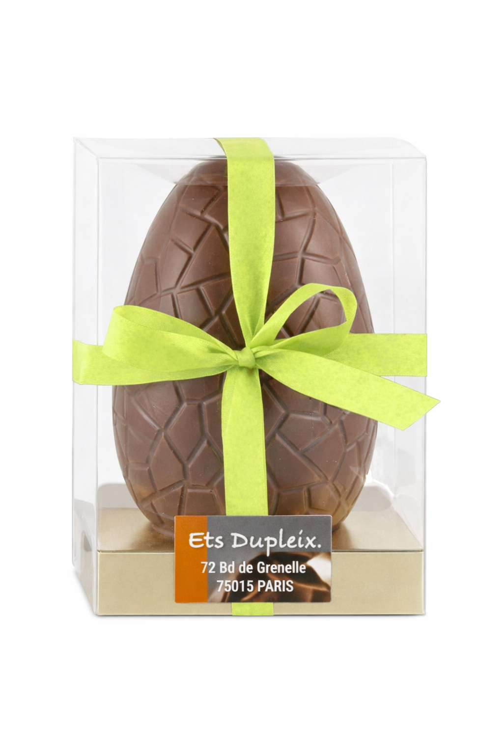 Œuf au chocolat au lait emballé 200g