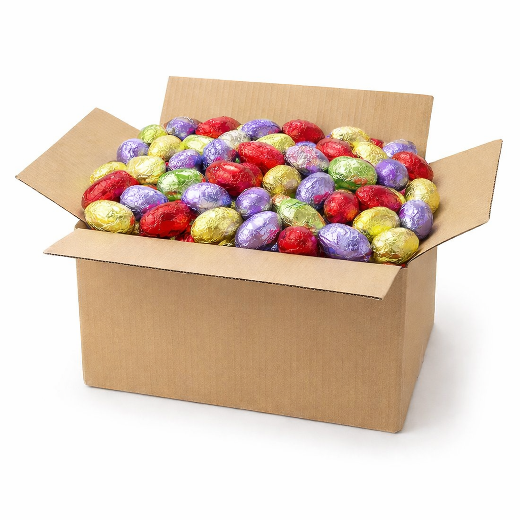 150 œufs de pâques au chocolat au lait rohan – hauteur de l’œuf : 60mm diamètre de l’œuf :40mm