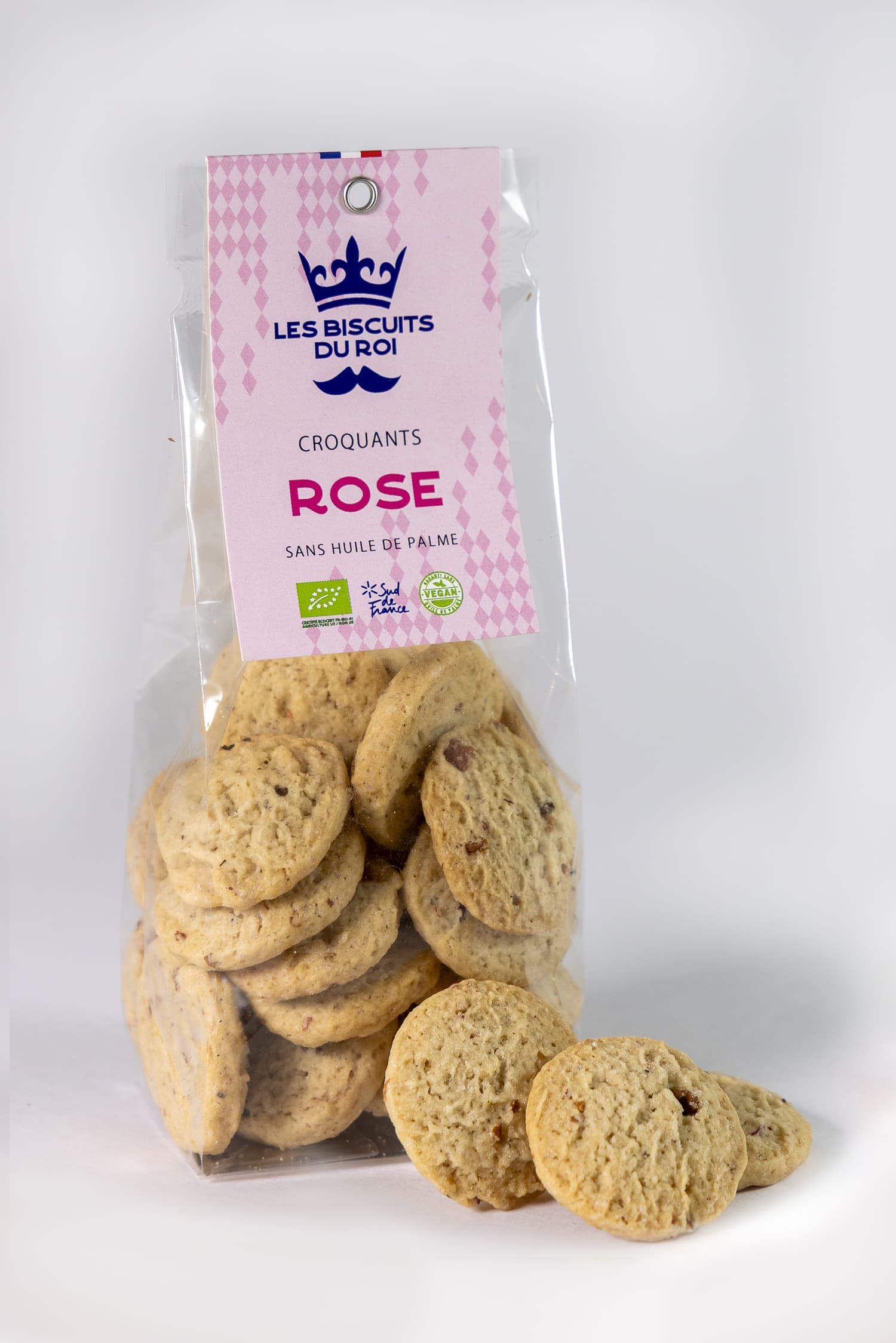 Biscuit végétal croquant rose de damas en colis de12x120g