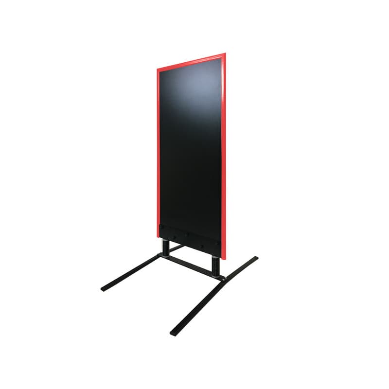 Panneau trottoir grande taille sur ressorts cadre rouge vin dimensions 152 x 65 cm - fabrication française