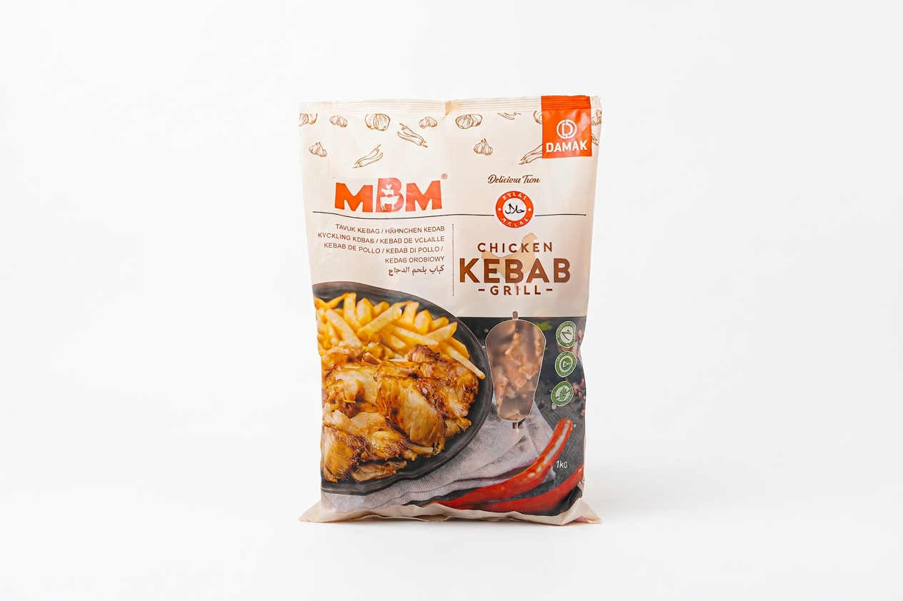 Lamelles kebab poulet halal  surgelées - 1kg