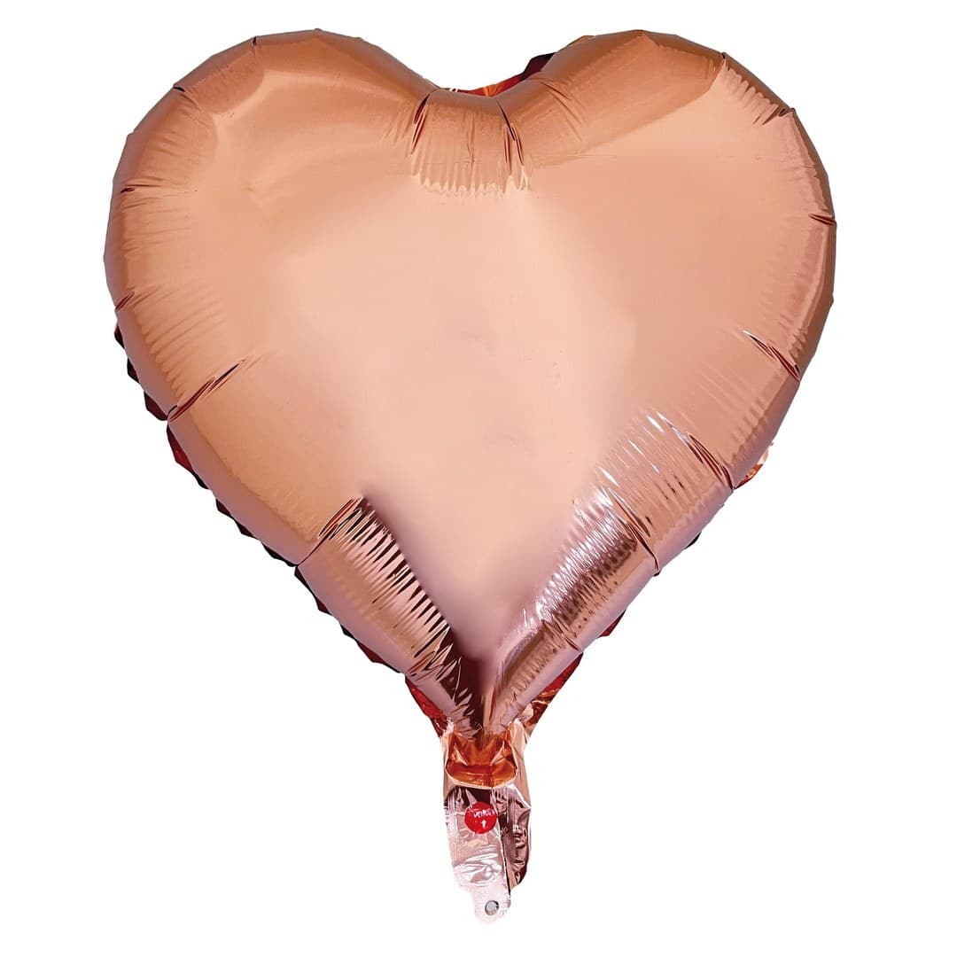 Ballon aluminium cœur - rose gold