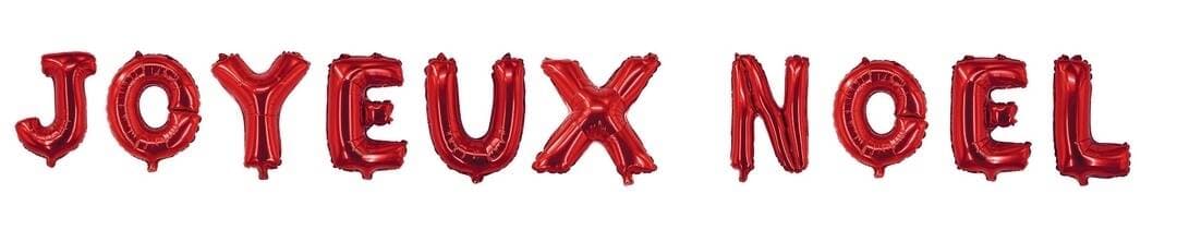 Ballon aluminium joyeux noël - rouge