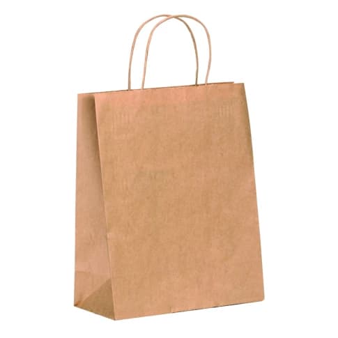 Sac cabas papier kraft brun poignées ficelles  220x100x290mm, 250pcs