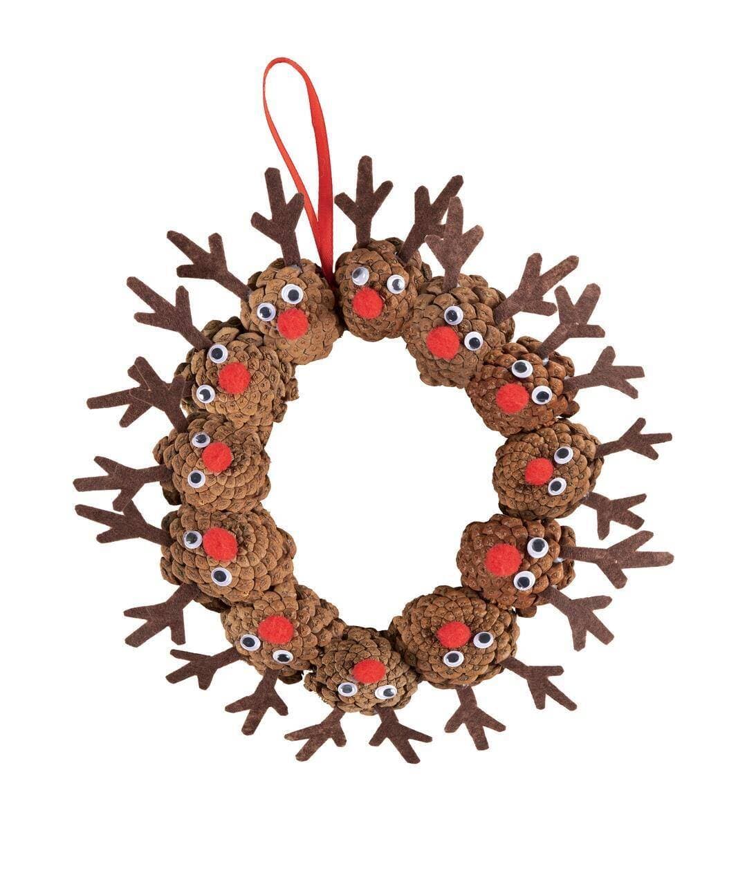 Couronne de porte rennes - à décorer