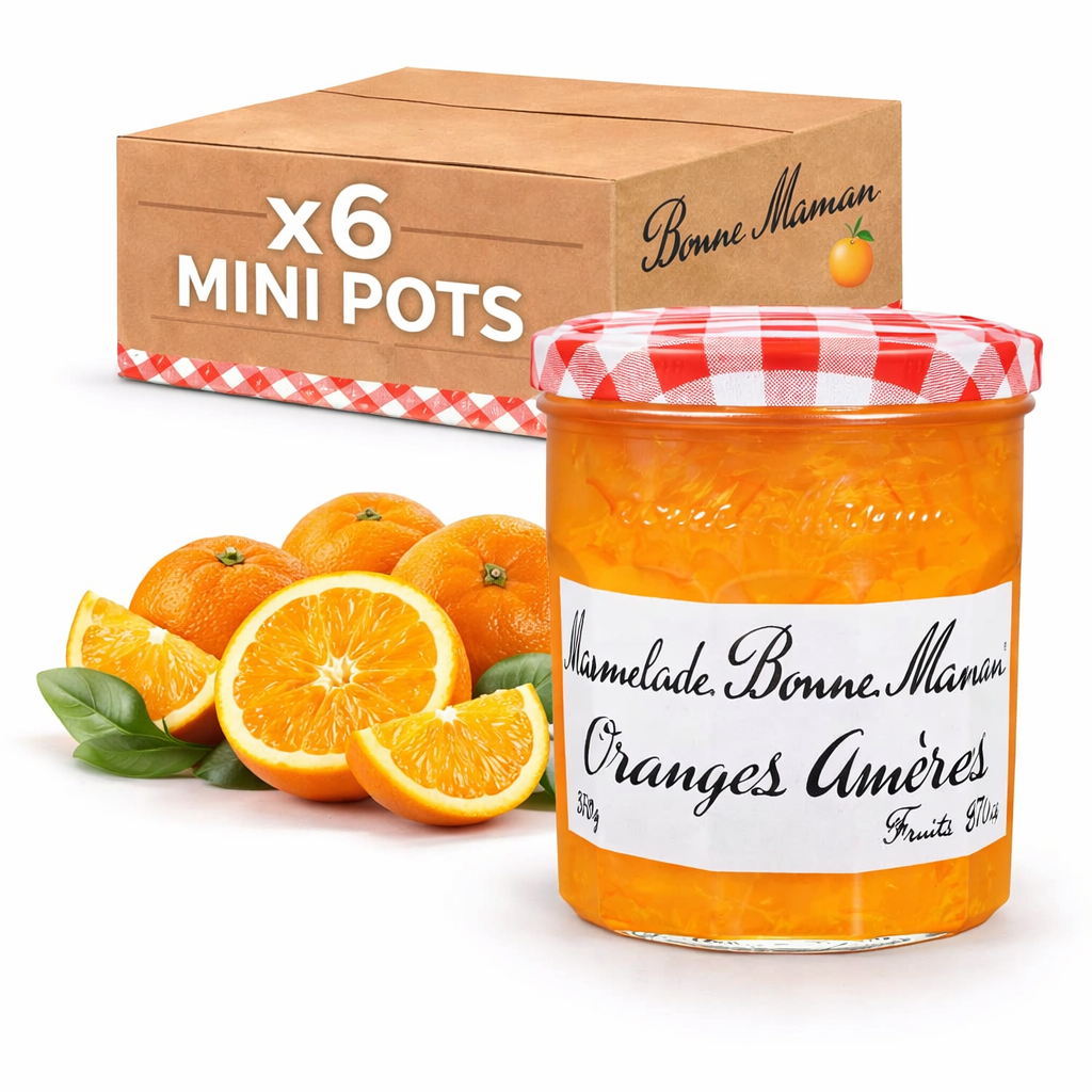 Confiture bonne maman orange amère 370g – pot en verre traditionnel