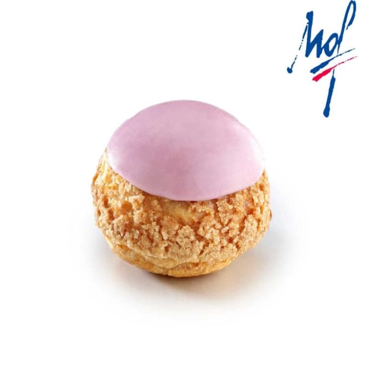 Chou chocolat blanc saveur violette surgelé 18  g par lot de  48