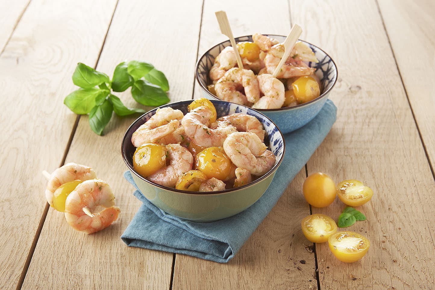 Gambas au pesto vert alla genovese